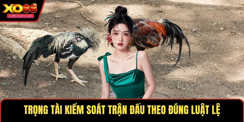 Trọng tài kiểm soát trận đấu theo đúng luật lệ